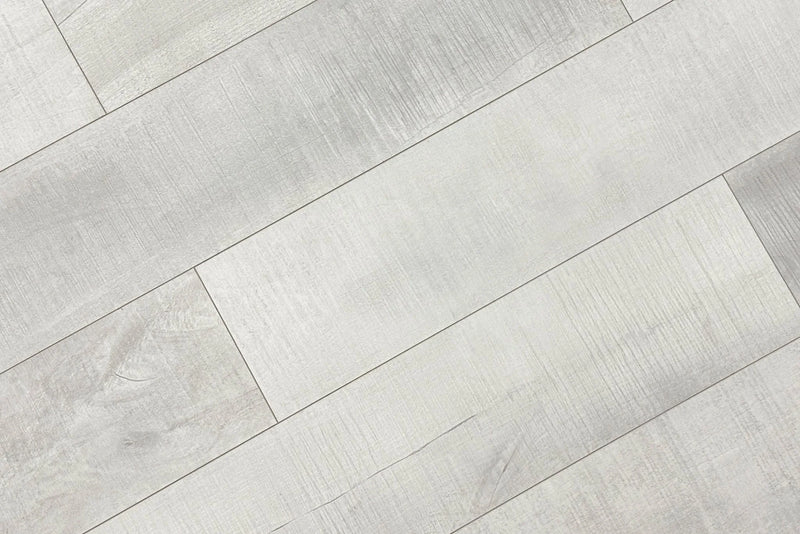 Summa Pristine White 7-3/4x48 Embossed Bevel Matte AC5 Waterproof Laminate Flooring