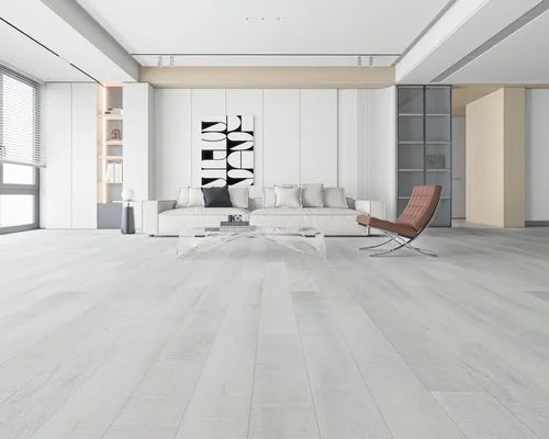 Summa Pristine White 7-3/4x48 Embossed Bevel Matte AC5 Waterproof Laminate Flooring