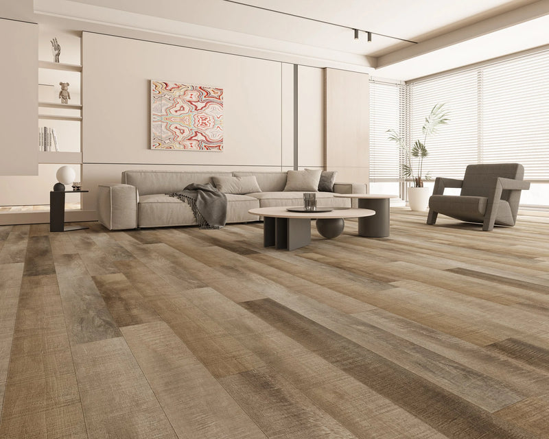 Summa Refined Brass 7-3/4x48 Embossed Bevel Matte AC5 Waterproof Laminate Flooring