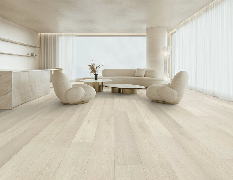 Summa Timeless Pearl 9-1/4x60 EIR Micro-Bevel Matte AC5 Waterproof Laminate Flooring