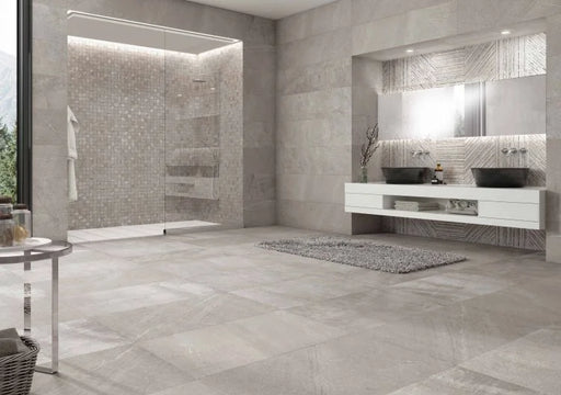 Sunstone Grey 12x25 Lappato Stone Look Porcelain Tile
