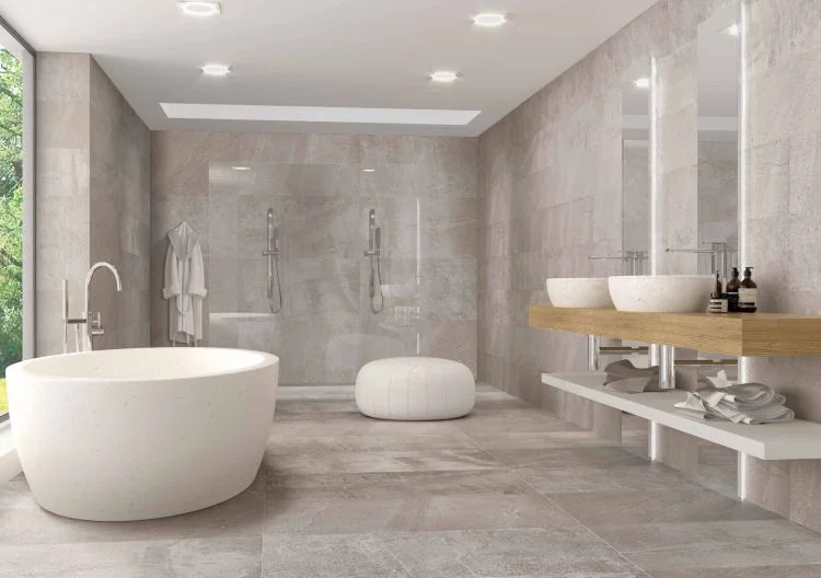 Sunstone Grey 24x48 Lappato Stone Look Porcelain Tile