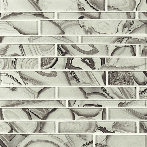 Super Nova Interlocking Pattern 0.31 Inch Glass Mosaic Tile