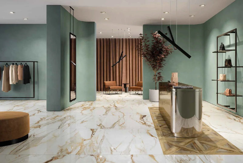 Supreme Evo Antique White 24x48 Polished Large Format Porcelain Tile