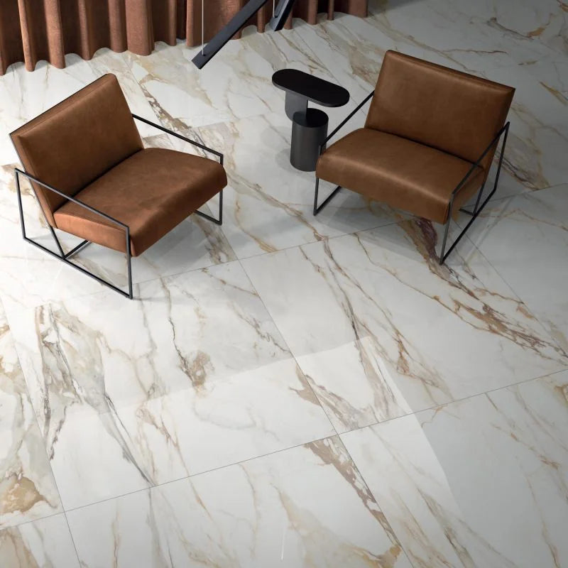 Supreme Evo Antique White 24x48 Polished Large Format Porcelain Tile