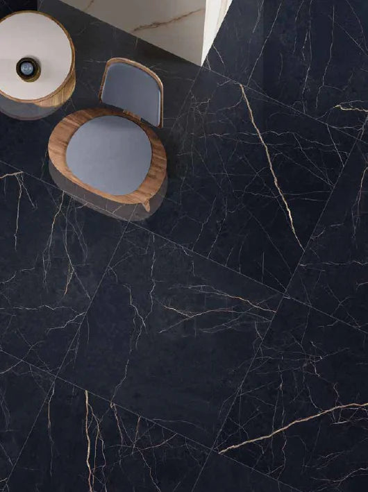 Supreme Evo Noir Laurent 24x48 Polished Large Format Porcelain Tile
