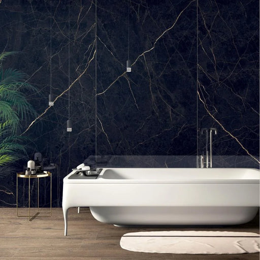 Supreme Evo Noir Laurent 24x48 Polished Large Format Porcelain Tile