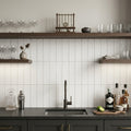 Tabarca Blanco 3x9.1 Matte Ceramic Tile 3x8 — Wet Bar backsplash