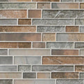 Taos Interlocking Pattern Misc. 0.38 Inch Crystallized Glass Blend Mosaic Tile