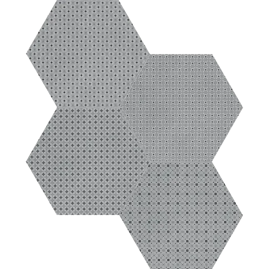 Tapestri Cashmere 8.5in Hexagon Porcelain Mosaic