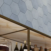 Tapestri Denim Blend 8.5in Hexagon Porcelain Mosaic