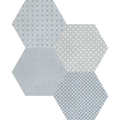 Tapestri Denim Blend 8.5in Hexagon Porcelain Mosaic