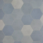 Tapestri Denim Blend 8.5in Hexagon Porcelain Mosaic