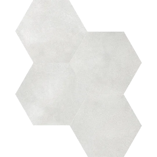 Tapestri Grey Denim 8.5in Hexagon Porcelain Mosaic
