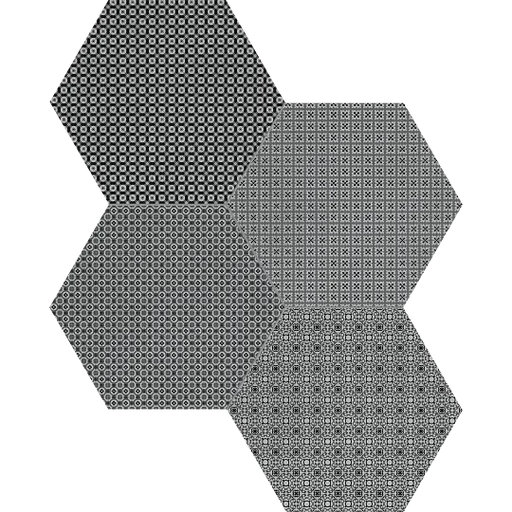 Tapestri Silk Blend 8.5in Hexagon Porcelain Mosaic