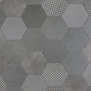 Tapestri Silk 8.5in Hexagon Porcelain Mosaic
