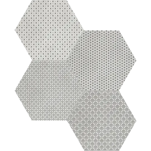 Tapestri Wool Blend 8.5in Hexagon Porcelain Mosaic