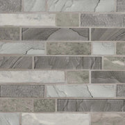 Tarvos Interlocking Pattern Misc. 0.24 Inch Recycles Glass Mosaic Tile