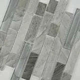 Tarvos Interlocking Pattern Misc. 0.24 Inch Recycles Glass Mosaic Tile