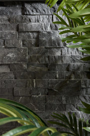 Taurus Black 5-7/8x24 Mesh 3D Split Marble Ledger Stone