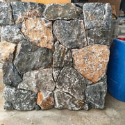 Taurus Black Irregular Marble Veneer Corner Ledger Stone