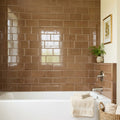 Tegel Terra Bg 3x6 Ceramic Wall Tile — Bathroom tub surround edge