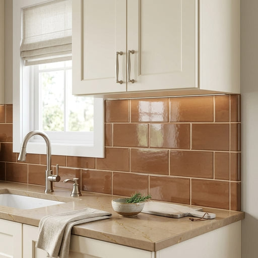 Tegel Terra Bg 3x6 Ceramic Wall Tile — Kitchen backsplash edge