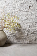 Silver/Secil 5-7/8x24 Mesh Split 3D Stack Quartzite Ledger Stone