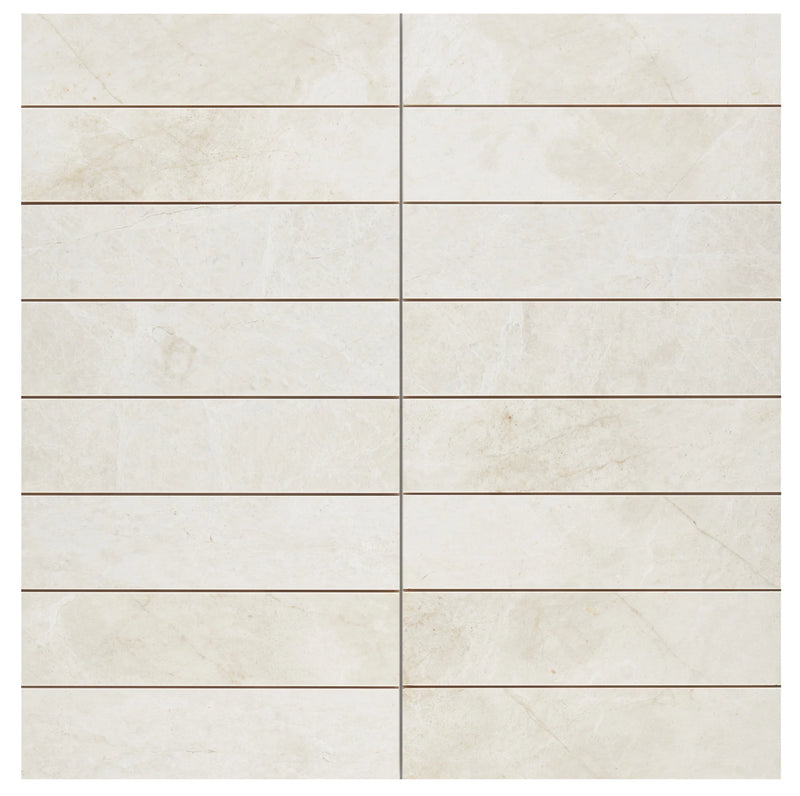 Terra Nova 1/2x12 Honed Marble Pencil Liner Trim