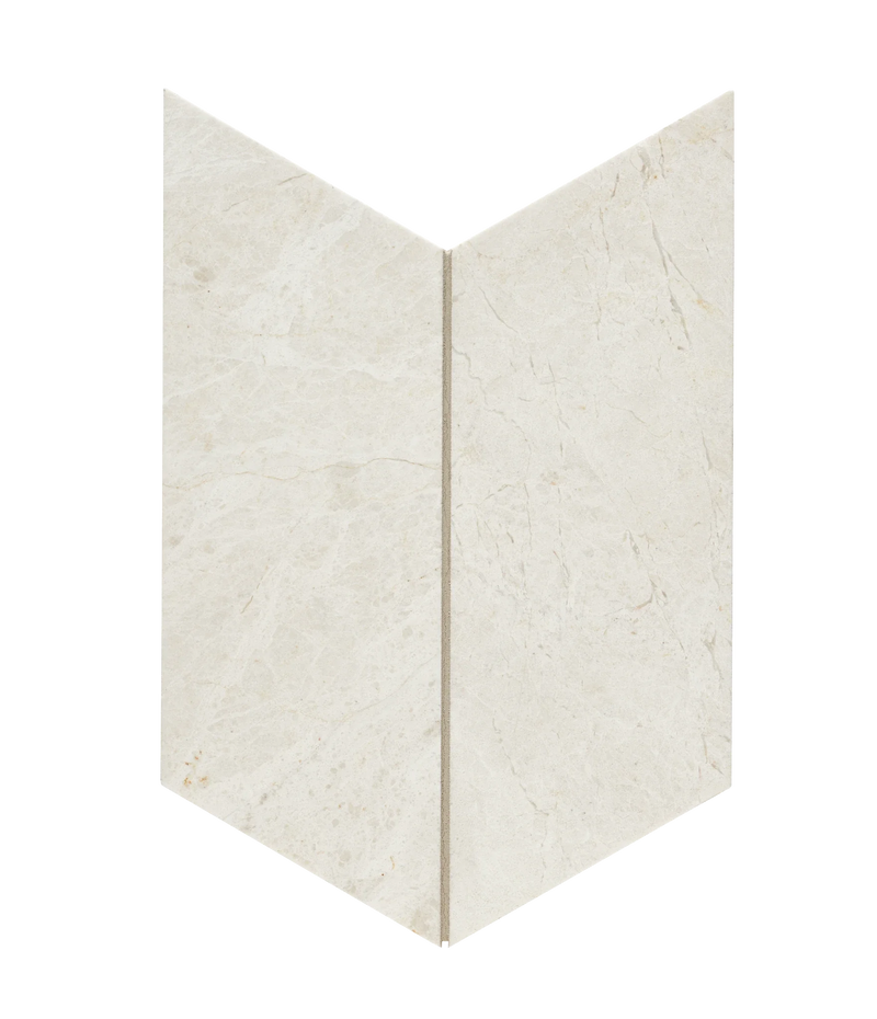 Terra Nova Large Chevron Honed Marble Mosaic