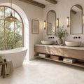 Terracota Blanco 7.9x7.9 Matte Terracota Tile 8x8 — Bathroom floor