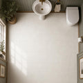 Terracota Blanco 7.9x7.9 Matte Terracota Tile 8x8 — Powder Room floor