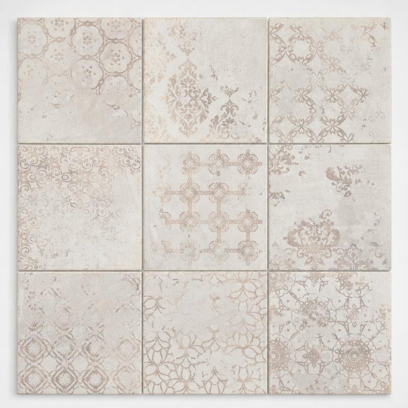 Terracota Blanco Decor 7.9x7.9 Matte Terracota Tile 8x8 close-up