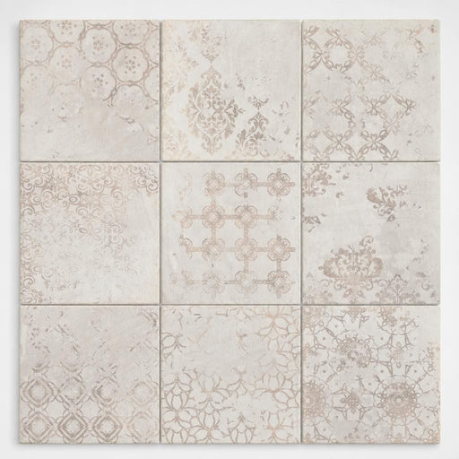 Terracota Blanco Decor 7.9x7.9 Matte Terracota Tile 8x8 close-up