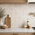 Terracota Blanco Decor 7.9x7.9 Matte Terracota Tile 8x8 — Kitchen backsplash