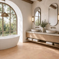 Terracota Cotto 7.9x7.9 Matte Terracota Tile 8x8 — Bathroom floor