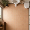 Terracota Cotto 7.9x7.9 Matte Terracota Tile 8x8 — Powder Room floor