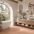 Terracota Cotto Decor 7.9x7.9 Matte Terracota Tile 8x8 — Bathroom floor