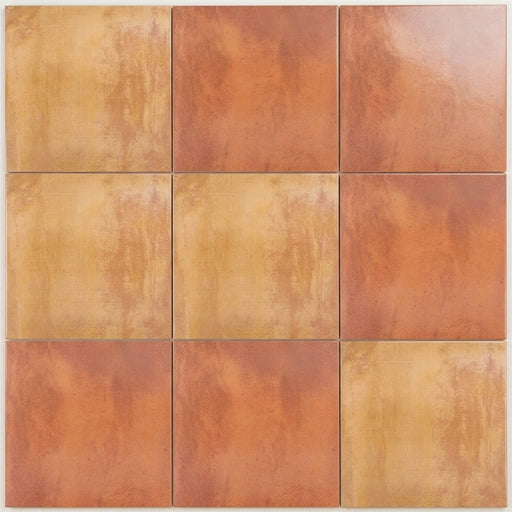 Terracotta Italian Saltillo Terra Cotta 13x13 Polished Porcelain Tile 12 close-up