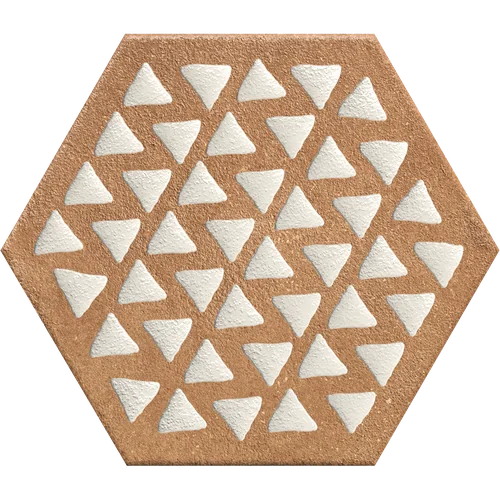 Terracreta Series Intarsio Chamotte 8.5x10 Hexagon Honed Clay Look Porcelain Tile
