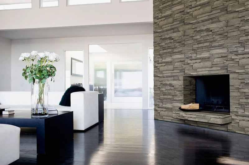 Terrado Copen Ash Random Flats Natural Porcelain Ledger Stone