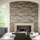 Terrado Denali Grey Random Flats Natural Porcelain Ledger Stone