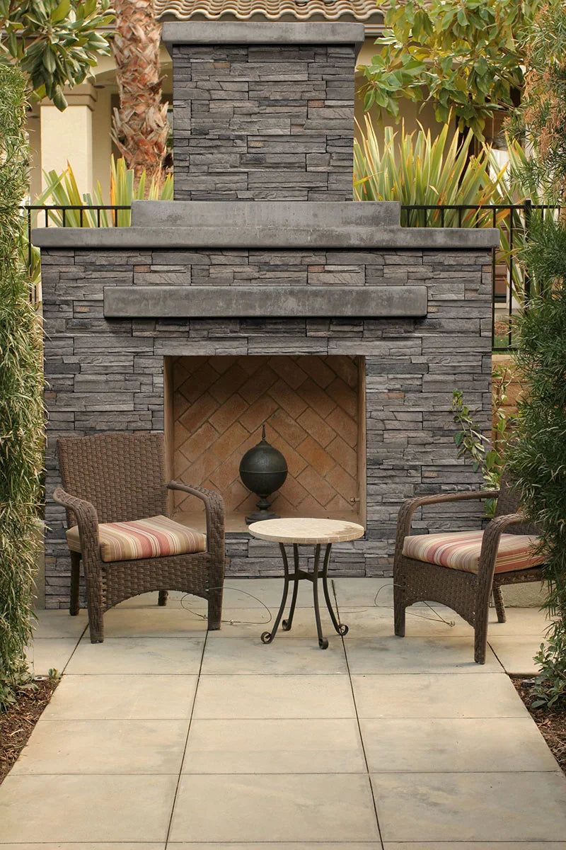 Terrado Denali Grey Random Corner Natural Porcelain Ledger Stone