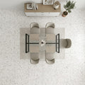 Terrazzo White 24x24 Porcelain Tile — Dining Room floor