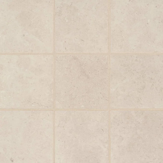 Thaddeus Creme 4x4 on 12x12 Sheet Matte Porcelain Mosaic