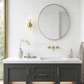 Thassos CLASSIC White Honed 12x24 Marble Tile — Bathroom vanity wall