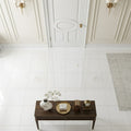 Thassos CLASSIC White Polished 12x12 Marble Tile — Hallway floor