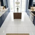 Thassos CLASSIC White Polished 12x12 Marble Tile — Kitchen floor