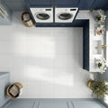 Thassos CLASSIC White Polished 12x12 Marble Tile — Laundry Room floor