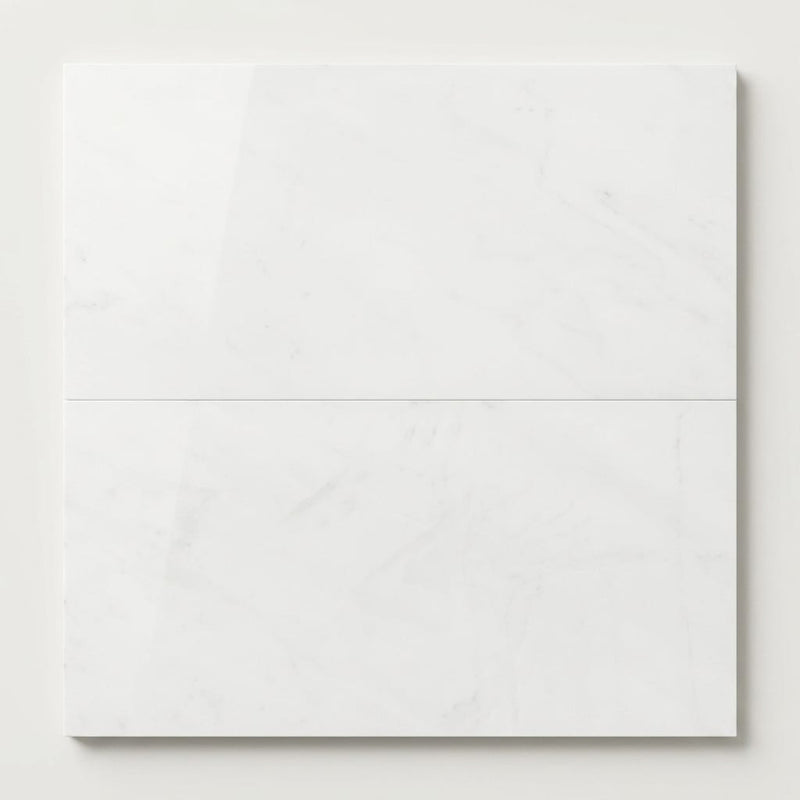 Thassos CLASSIC White Polished 12x24 Marble Tile close-up